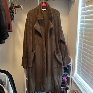 WeWoreWhat Olive Cardigan Sweater